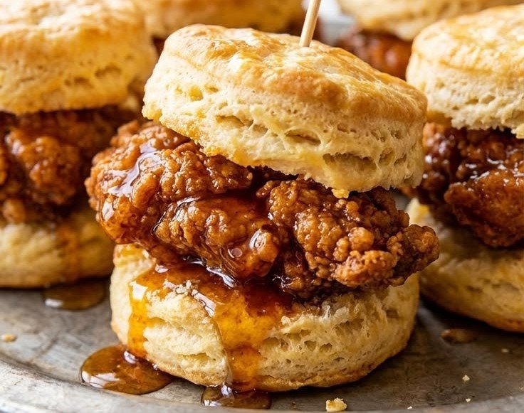 Hot Honey Chicken Biscuits