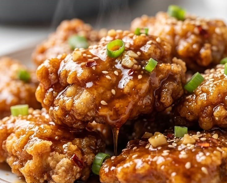 Crispy Chinese Honey Garlic Chicken