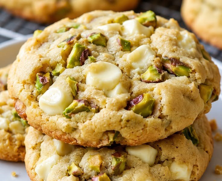 Easy White Chocolate Pistachio Cookies