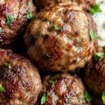 Juicy Greek Meatballs with Tzatziki Sauce