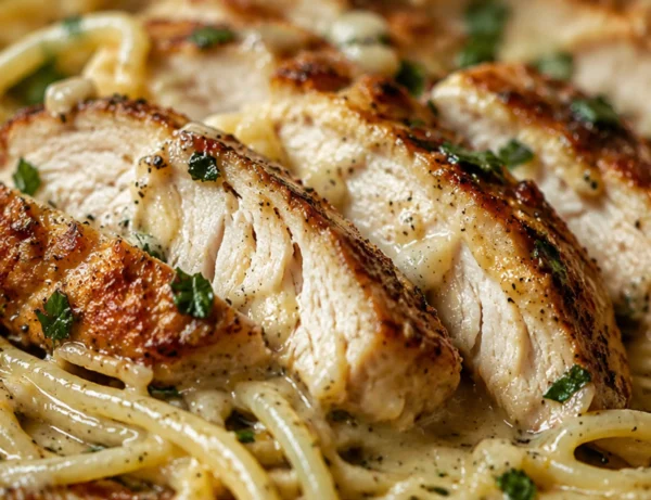 Luscious Garlic Butter Chicken Pasta