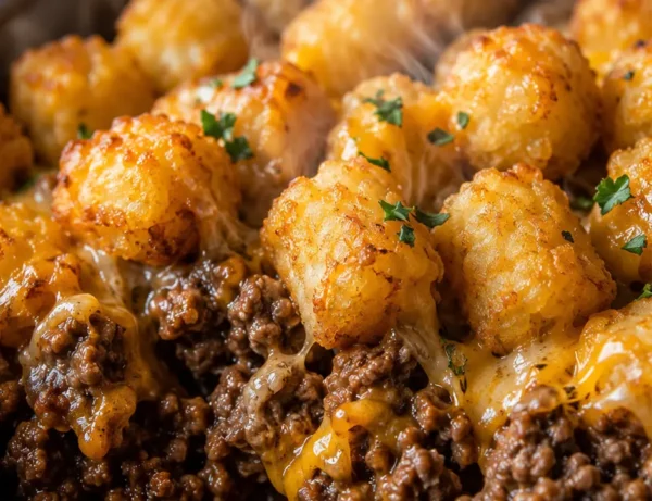 Tater Tot Casserole with Ground Beef