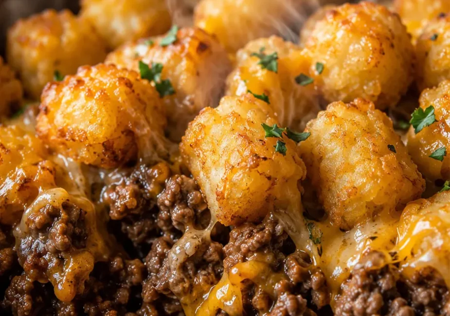 Tater Tot Casserole with Ground Beef