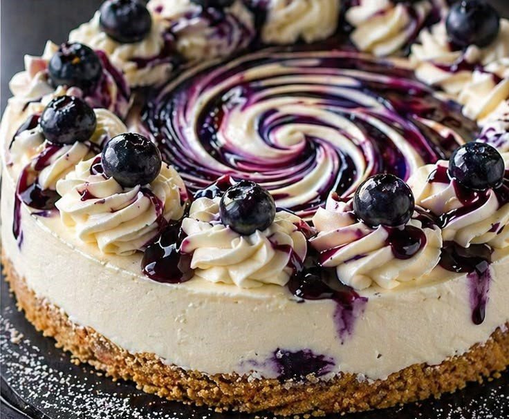 White Chocolate Blueberry Cheesecake