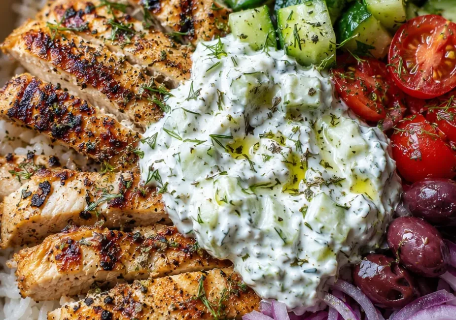 15-Minute Chicken Gyro Bowls