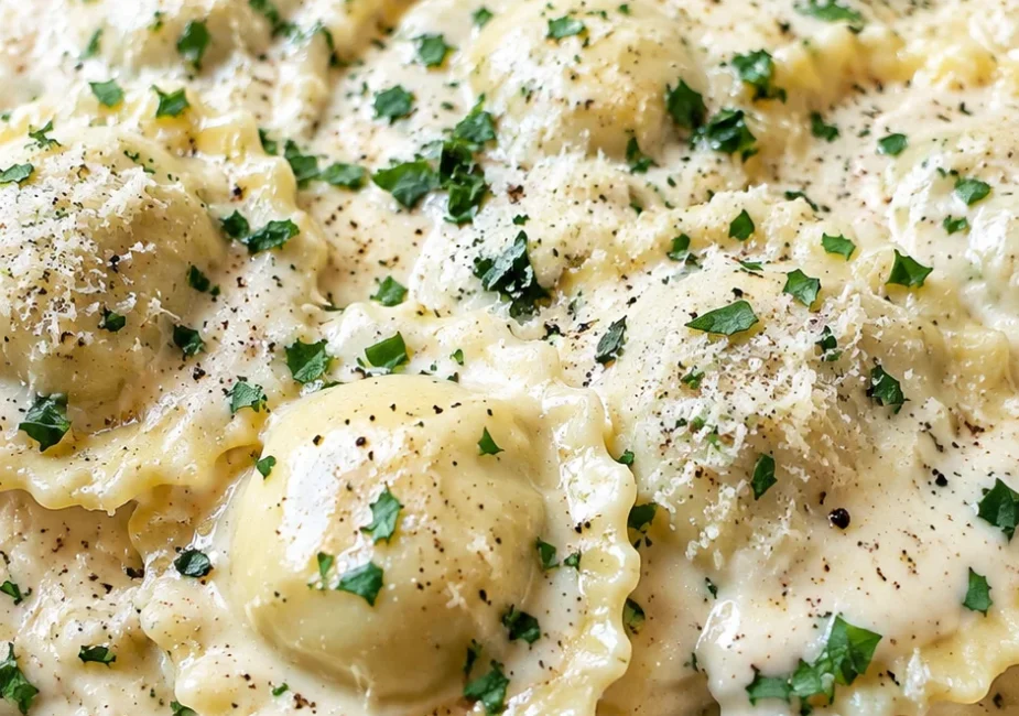 20-Minute Creamy Garlic Parmesan Ravioli Sauce