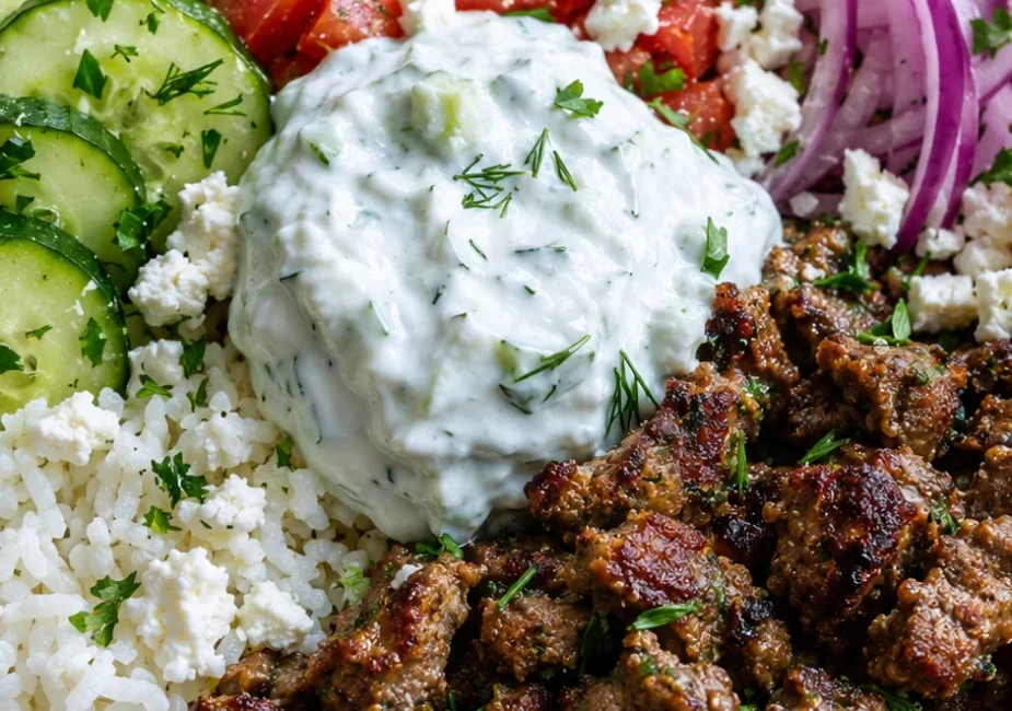 20-Minute Greek Lamb Gyro Bowls