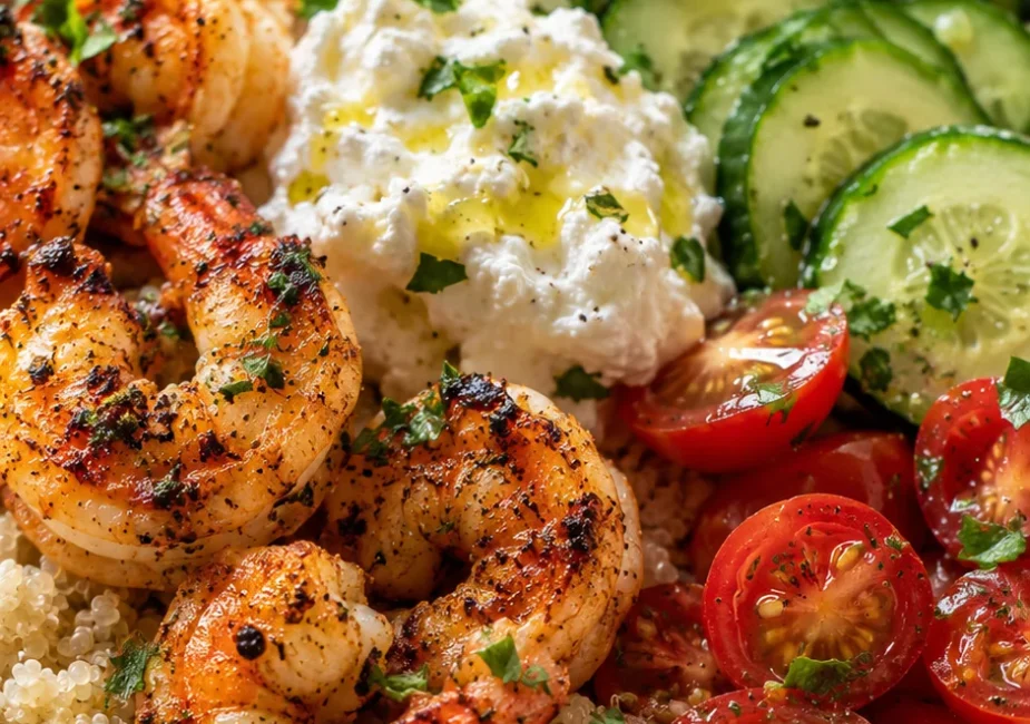 20-Minute Greek Shrimp Grain Bowls