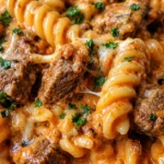 30-Minute Creamy High Protein Beef Pasta