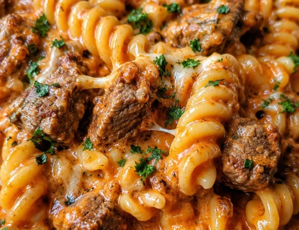 30-Minute Creamy High Protein Beef Pasta