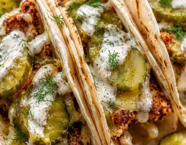 30-Minute Dill Pickle Ranch Smash Chicken Tacos