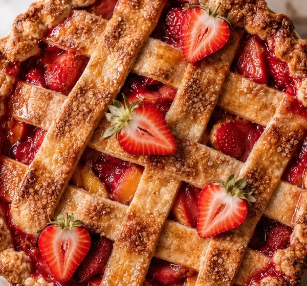 Brown Butter Strawberry Peach Pie