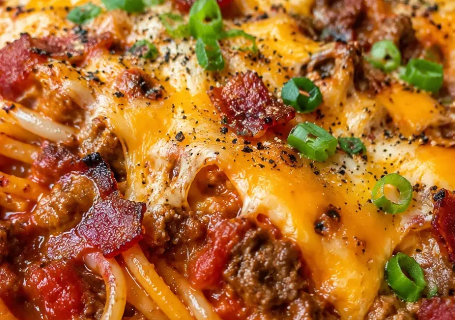 Cheesy One Pot Cowboy Spaghetti