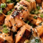 Easy Bang Bang Salmon Rice Bowls