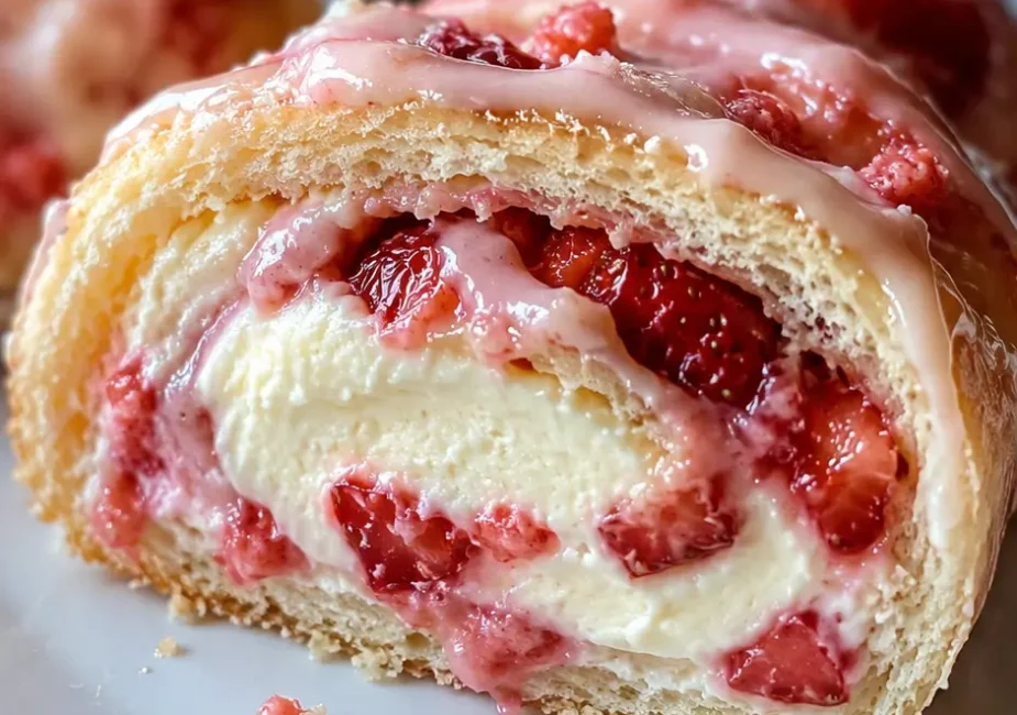 Easy Strawberry Cheesecake Sweet Rolls