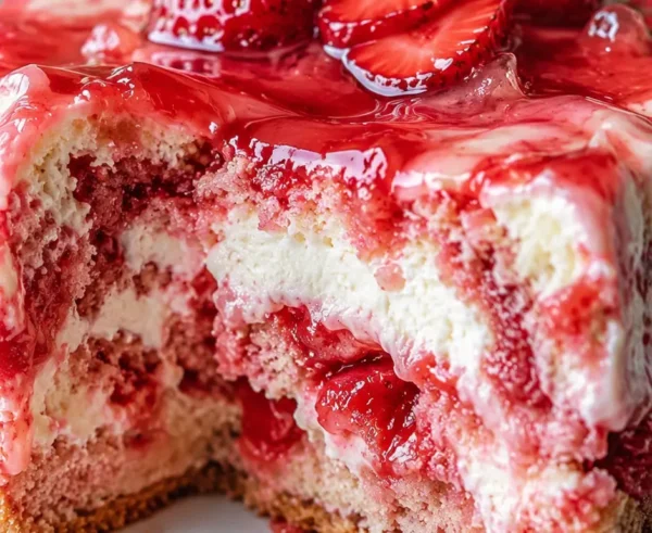 Easy Strawberry Earthquake Cake Recipe