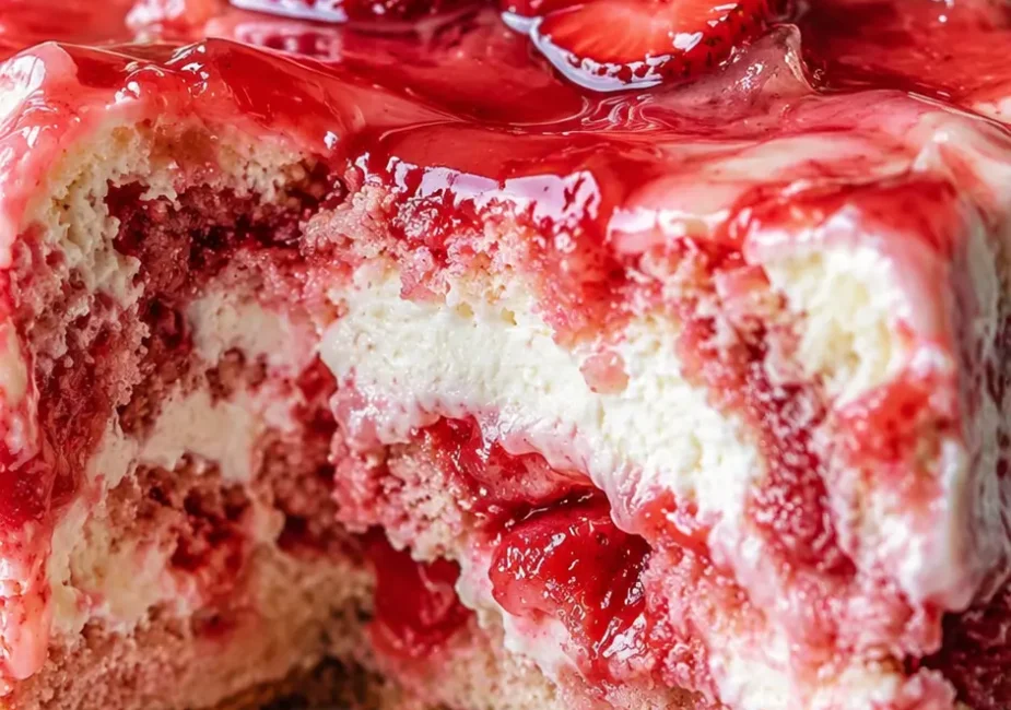 Easy Strawberry Earthquake Cake Recipe