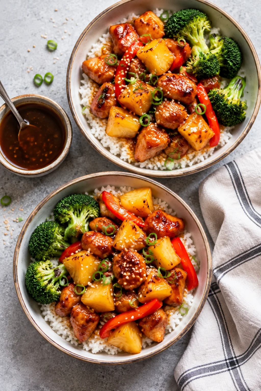 Easy Hawaiian Chicken Rice Bowls