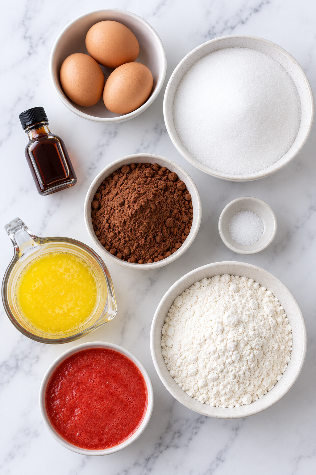 Easy Strawberry Brownies Ingredients