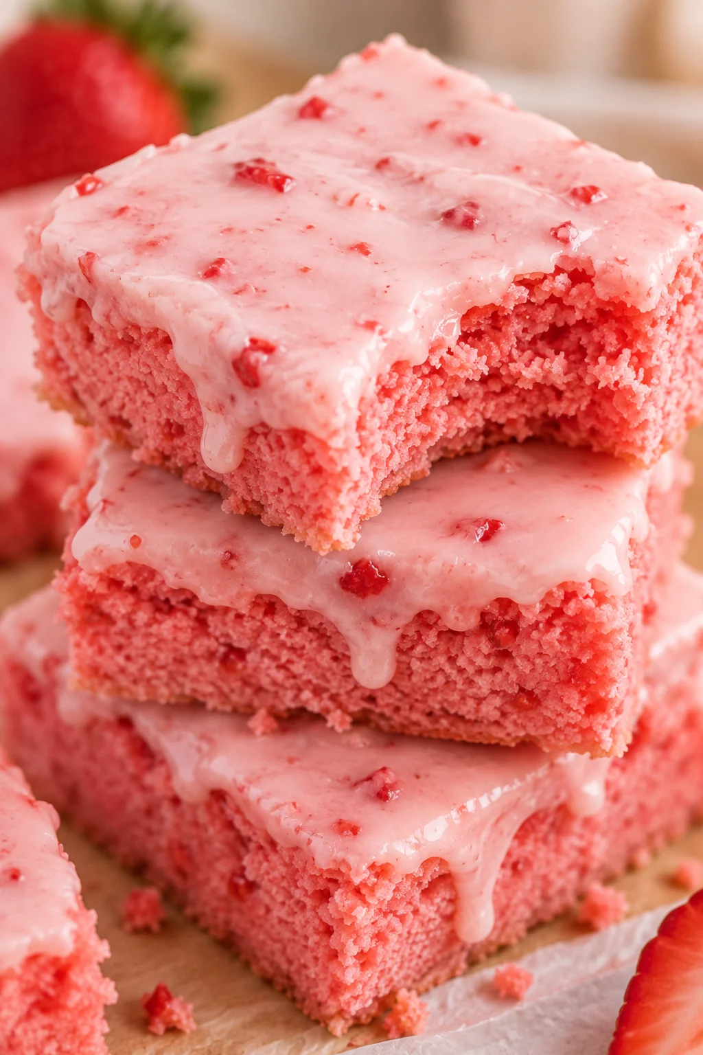 Easy Strawberry Brownies Recipe