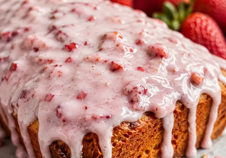 Glazed Strawberry Bread Recipe