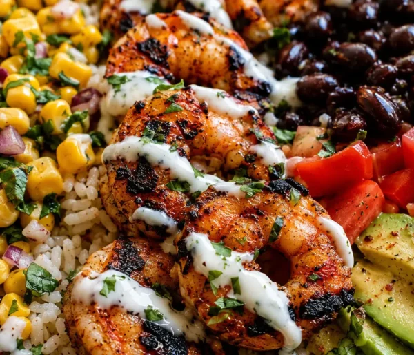 High-Protein Grilled Shrimp Bowl