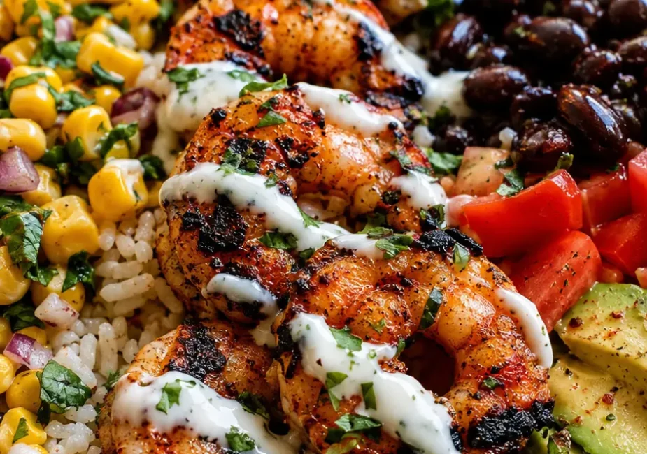 High-Protein Grilled Shrimp Bowl