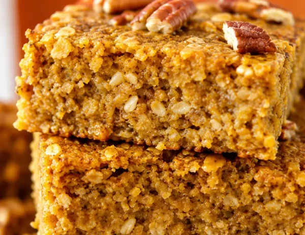 Maple Pumpkin Oatmeal Breakfast Bars