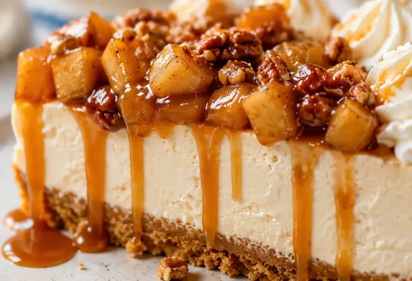 No Bake Caramel Apple Cheesecake Recipe