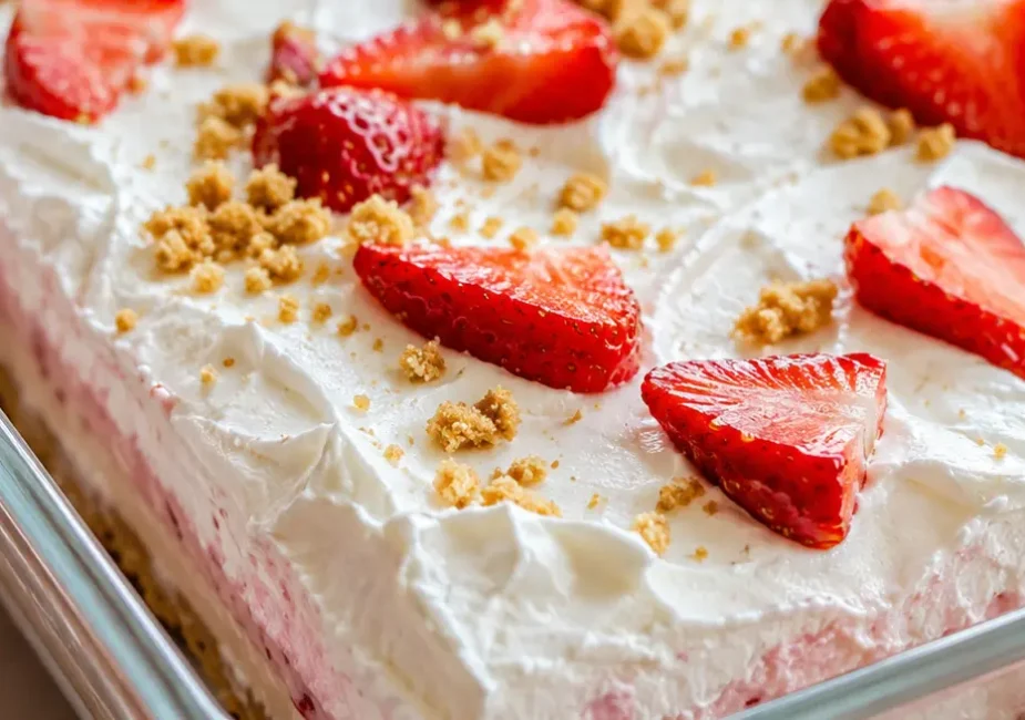 No Bake Strawberry Cheesecake Bars