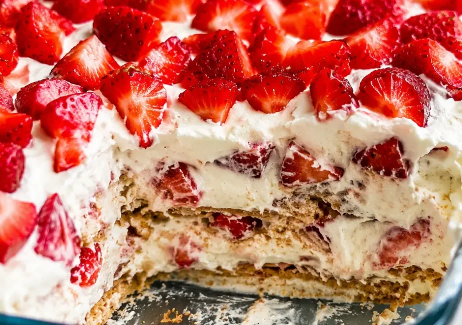 No Bake Strawberry Icebox Cake Recipe