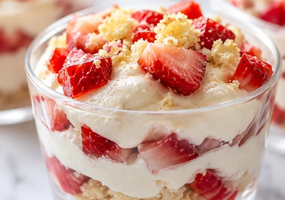 No Bake Strawberry Shortcake Cups