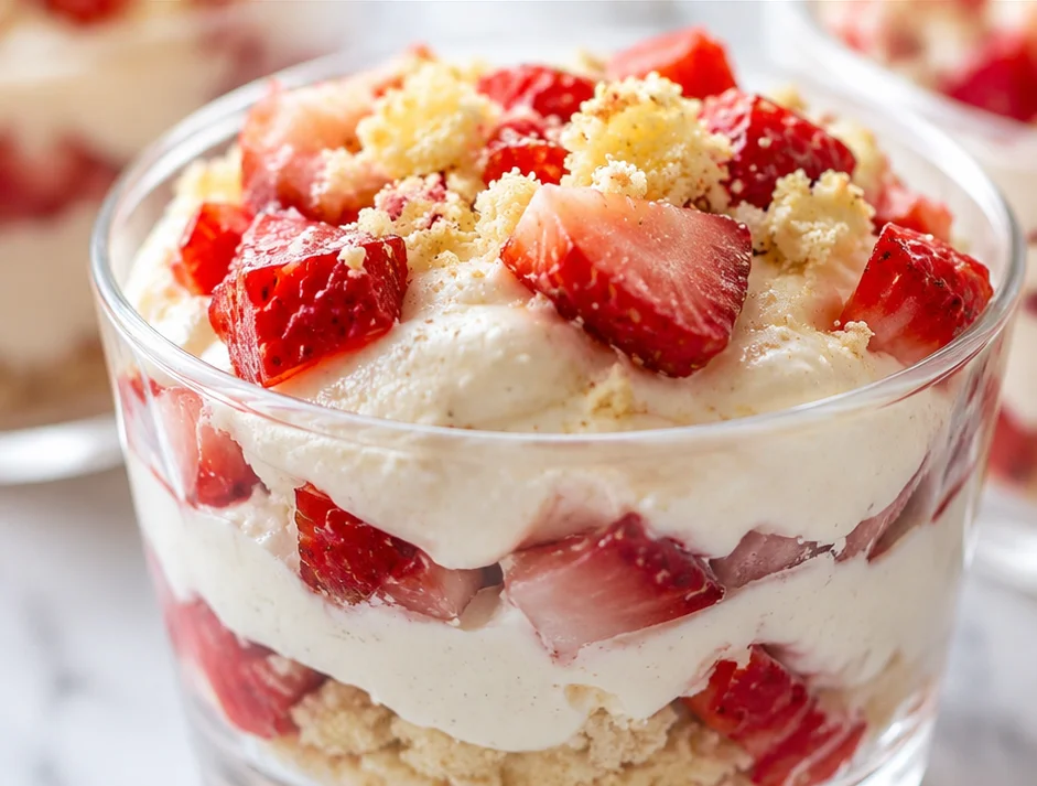 No Bake Strawberry Shortcake Cups
