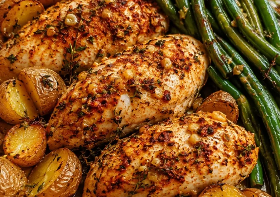 Sheet Pan Herb-Baked Chicken Dinner