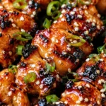 Sticky Honey Garlic Chicken Skewers