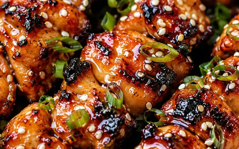 Sticky Honey Garlic Chicken Skewers