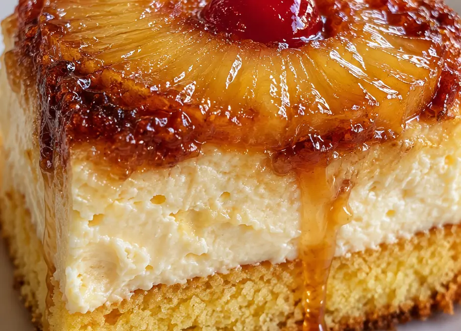 Pineapple Upside-Down Cheesecake Cake