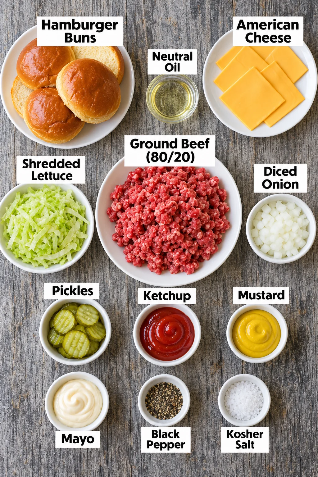 Best Crispy Smash Burger Recipe Ingredients