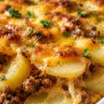Cheesy Ground Beef and Potato Casserole