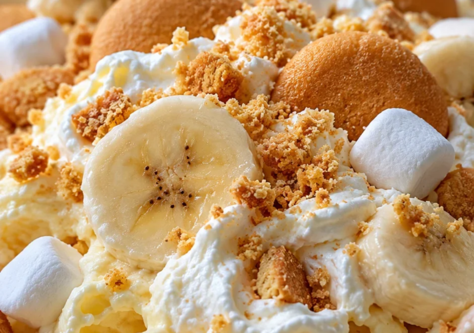 CREAMY BANANA PUDDING FLUFF SALAD