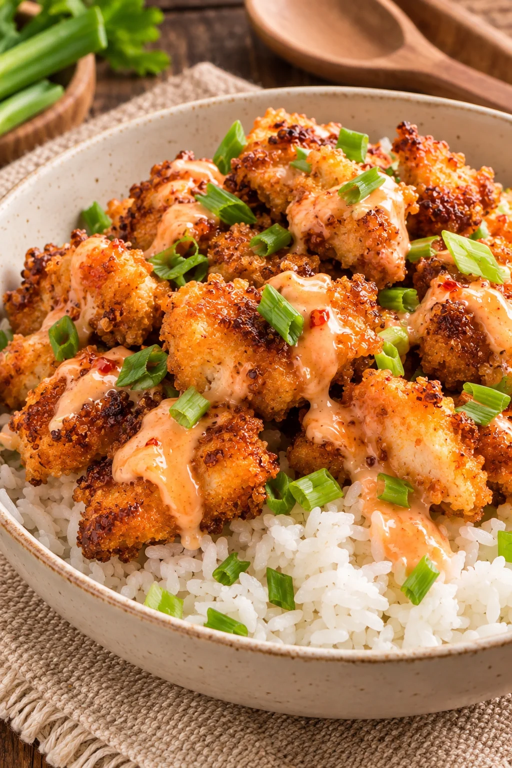 Crispy Bang Bang Chicken Fried Rice