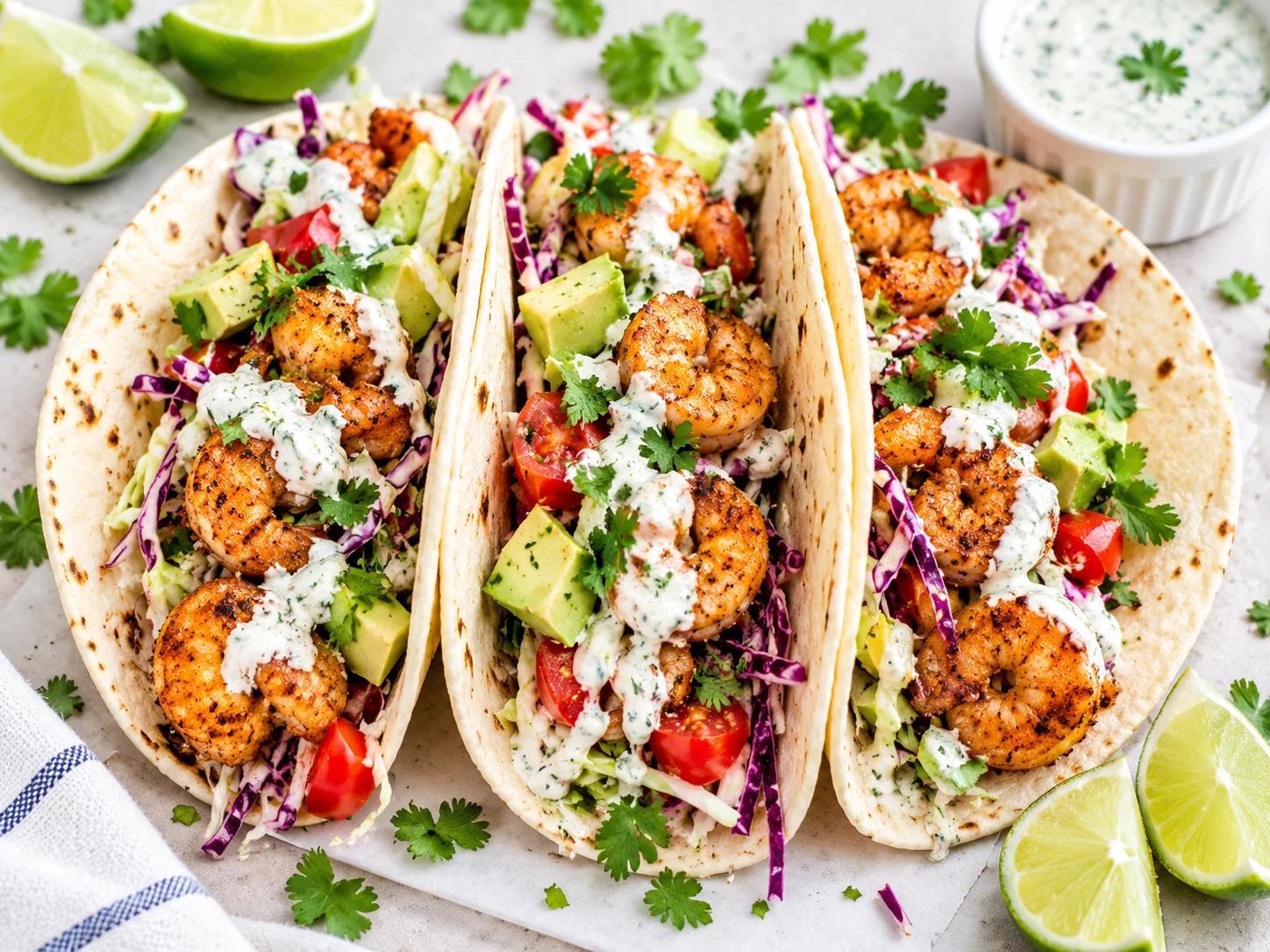 Crispy Grilled Shrimp Tacos