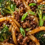 Easy Ground Beef & Broccoli Noodles