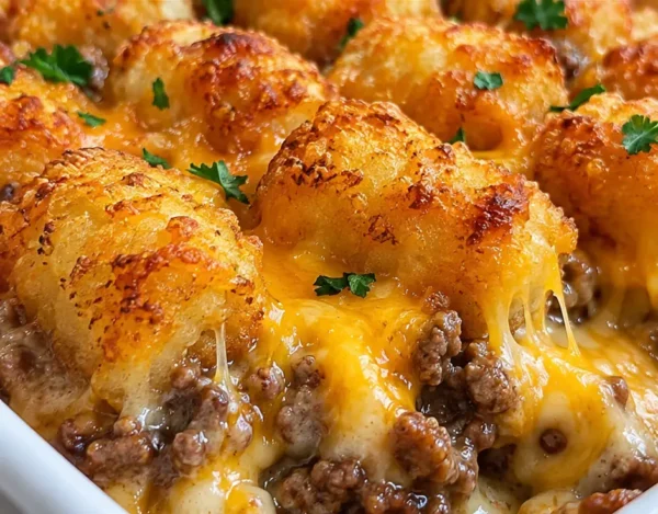 Easy Cheesy Tater Tot Casserole