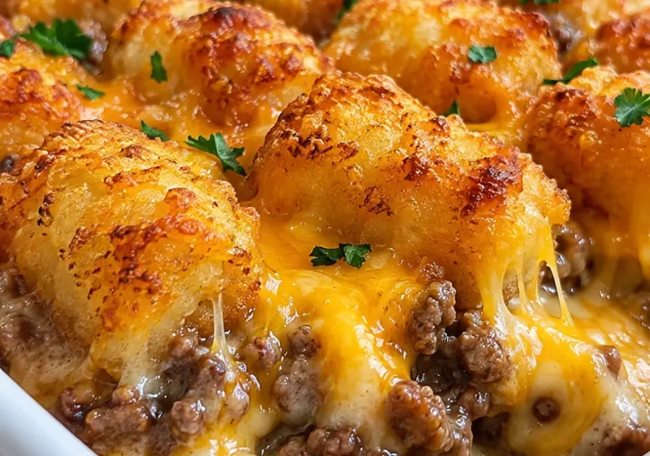 Easy Cheesy Tater Tot Casserole