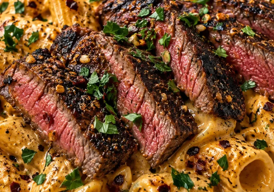 Creamy Cajun Steak Pasta