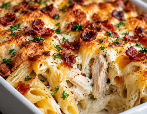 Creamy Chicken Bacon Ranch Casserole