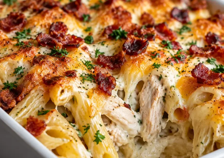 Creamy Chicken Bacon Ranch Casserole