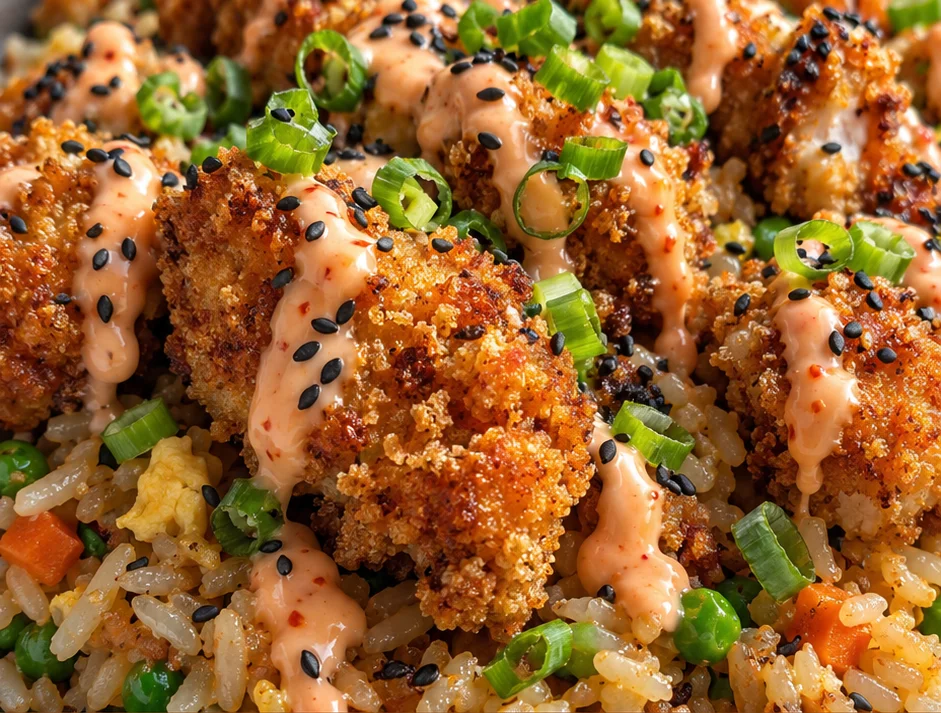 Crispy Bang Bang Chicken Fried Rice