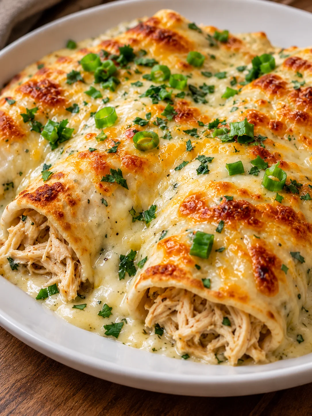 Easy Creamy Ranch Chicken Enchiladas 
